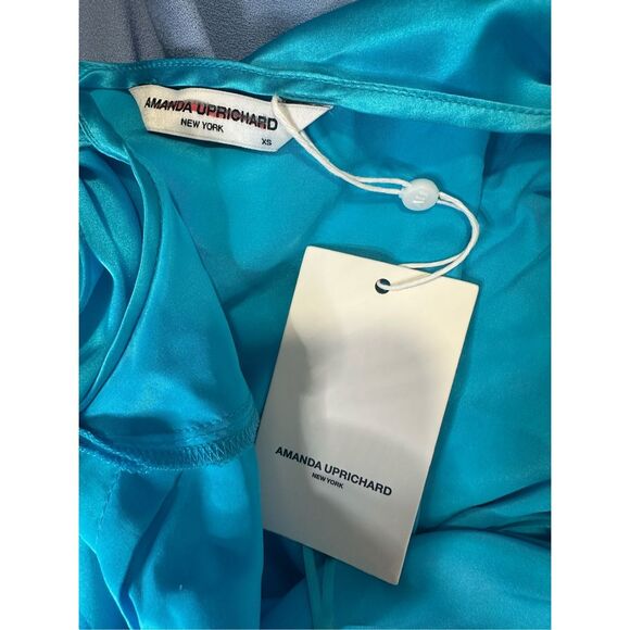 Amanda Uprichard Jaida Silk One-Shoulder Dress Size XS $339 - Picture 12 of 13